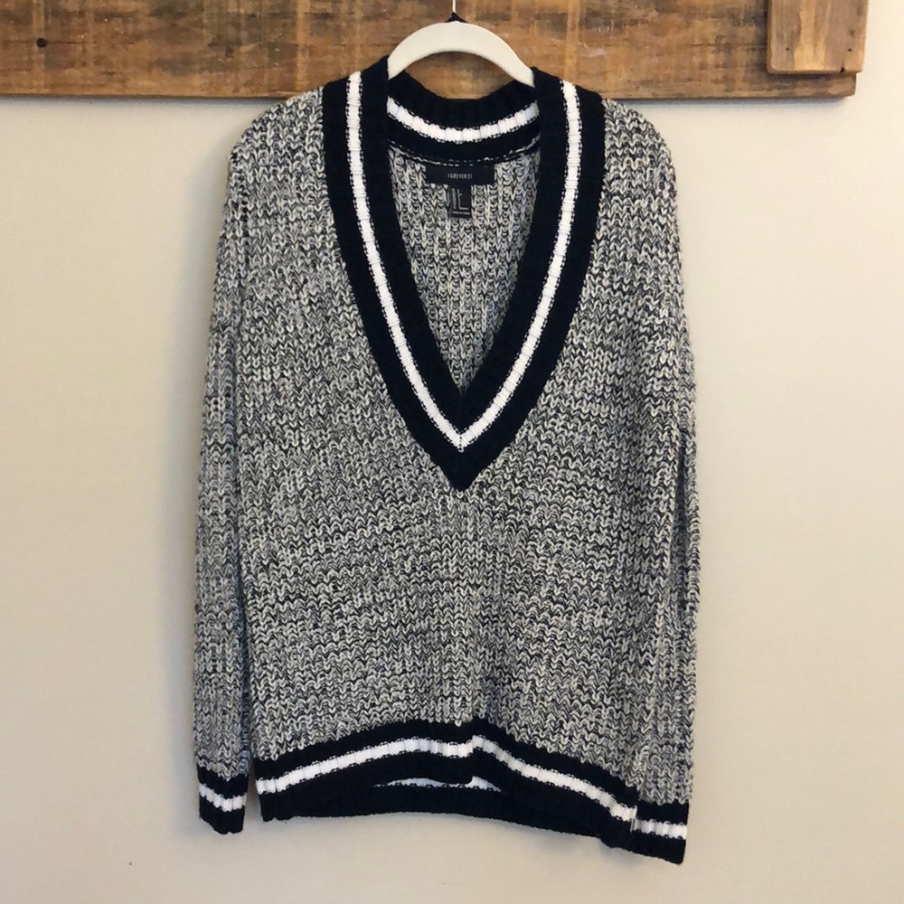 Forever 21 Deep V-Neck Sweater